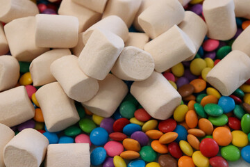 Different sweets decorating a beautiful party table.