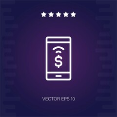 mobile money vector icon