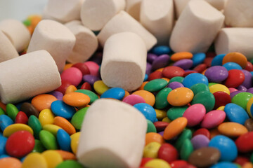 Different sweets decorating a beautiful party table.