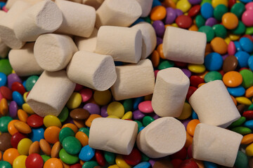 Different sweets decorating a beautiful party table.