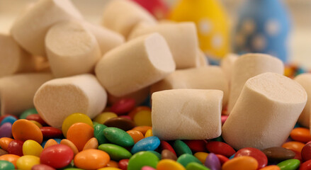 Different sweets decorating a beautiful party table.