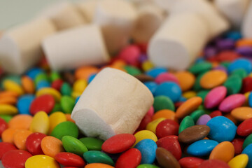 Different sweets decorating a beautiful party table.