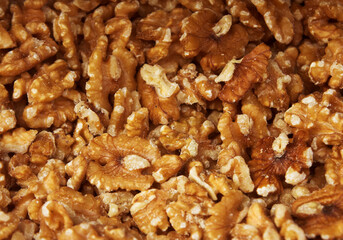 nuts close up in market