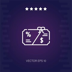 voucher vector icon
