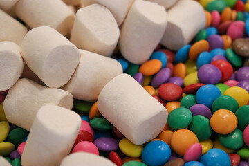 Different sweets decorating a beautiful party table.