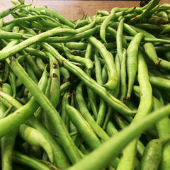 green beans in the market