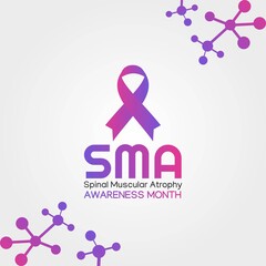 August is Spinal Muscular Atrophy  Awareness Month Vector Illustration