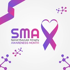 August is Spinal Muscular Atrophy  Awareness Month Vector Illustration