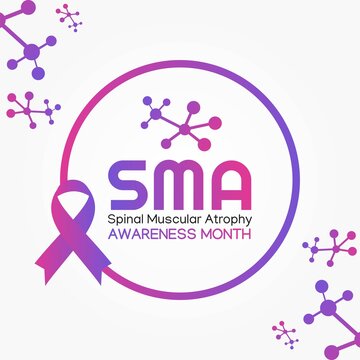 August is Spinal Muscular Atrophy  Awareness Month Vector Illustration