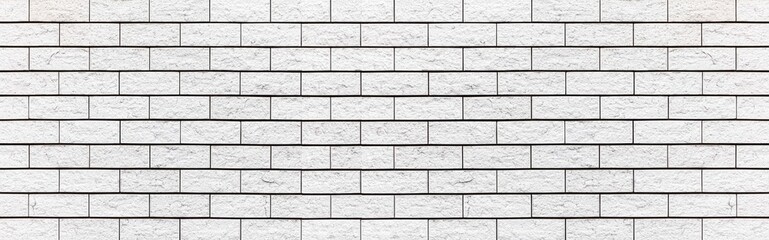 Panorama of Exterior white granite building wall texture and seamless background