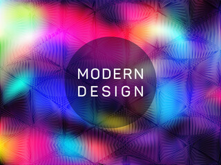 poster glitch holographic vector layout design.