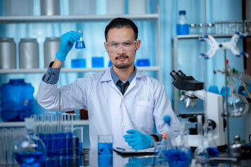 Fototapeta premium Health care researchers working in medicals science technology research in laboratory