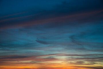 Fototapeta na wymiar Sunset in the sky 