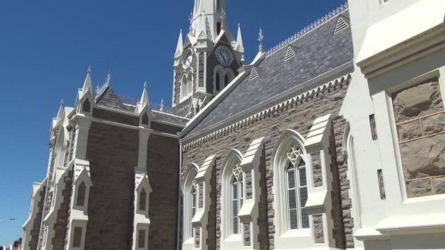 HD summer day video of Heidelberg town and its fine old buildings. Heidelberg is a small historical (est. 1862) town at the foot of the Suikerbosrand of Gauteng Province, South Africa