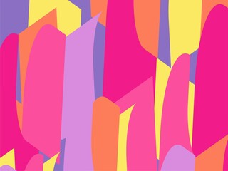 Beautiful of Colorful Art Pink, Purple, Yellow and Orange, Abstract Modern Shape. Image for Background or Wallpaper