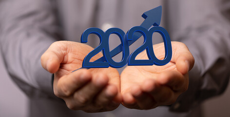 the 2020 business year up goals and success illustration
