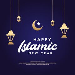 Happy Islamic New Years Day Vector Design Illustration For Celebrate Moment