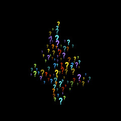 Question marks Quiz, doubt poll query public poll.