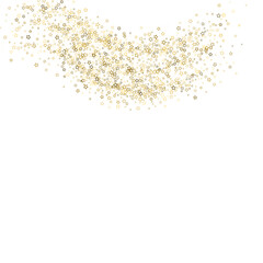 Gold Glitter Stars. Luxury Shiny Confetti.