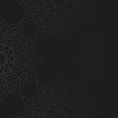decorative floral mandala with black background