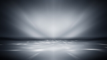 Dark black studio room with spotlight backdrop wallpaper, blank perspective for show or display your product montage or artwork. 