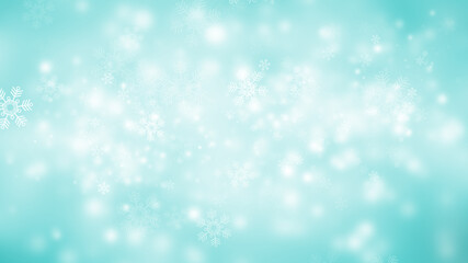 white bokeh blur background / Circle light on blue background / abstract light background