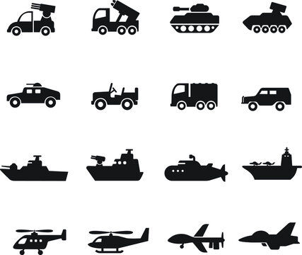 military vehicles icon
