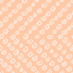 Seamless pattern with spiral shapes, vector illustration