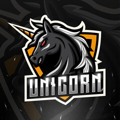Unicorn mascot esport logo design © Mr.Kodok