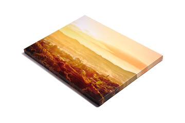 Canvas print isolated on white background. Stretched canvas, gallery wrap