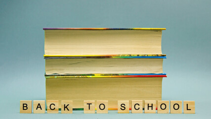 green apple, globe and a stack of books. knowledge and study, education and lessons. new school year and knowledge day. back to school.