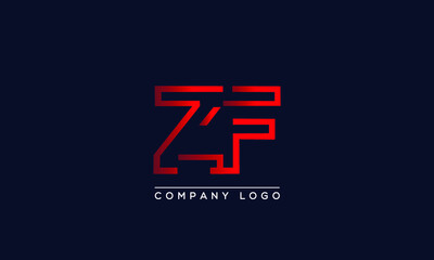 Creative Letters ZF Logo Design Vector Template. Initial Letters ZF Logo Design	