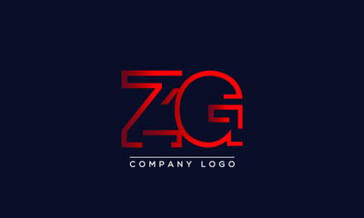 Creative Letters ZG Logo Design Vector Template. Initial Letters ZG Logo Design	