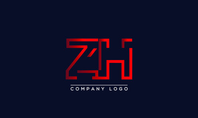 Creative Letters ZH Logo Design Vector Template. Initial Letters ZH Logo Design	
