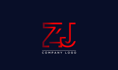 Fototapeta na wymiar Creative Letters ZJ Logo Design Vector Template. Initial Letters ZJ Logo Design 