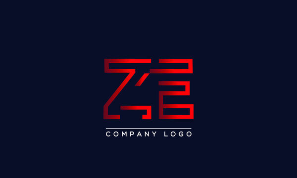 Creative Letters ZE Logo Design Vector Template. Initial Letters ZE Logo Design	