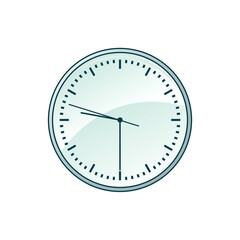 Time icon, Clock vector isolated on white background. Stock vector illustration.