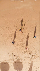 people playng on the beach