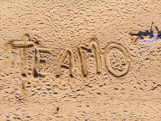 inscription on the sand