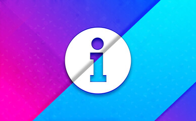 Info icon smart energetic abstract banner background illustration