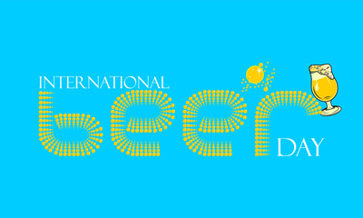 International Beer Day creative design with beer
