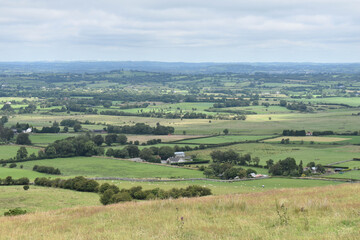 Fototapeta na wymiar landscape with green fields and hills