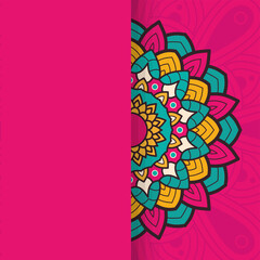 decorative floral colorful mandala ethnicity artistic icon