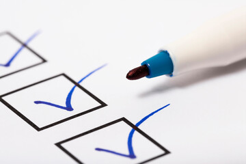 Check list and marker
