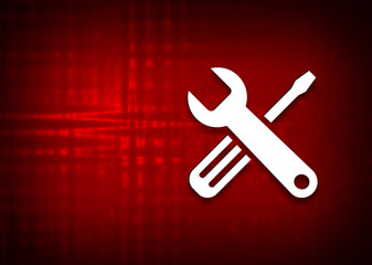 Tools icon motion flare red background illustration