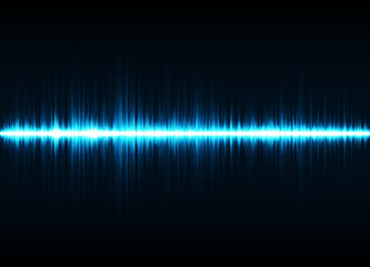 Sound waves oscillating glow light. Abstract technology background