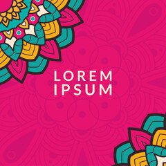 decorative floral colorful mandala ethnicity artistic icon