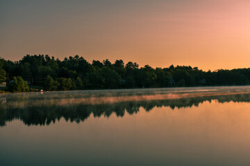 sunset on the lake