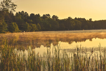sunrise over the lake