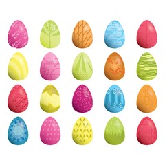set of easter eggs